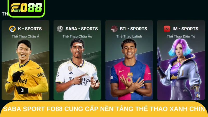 SABA Sport Fo88 - Chinh Phục Sàn Thể Thao Đẳng Cấp 2025 2 SABA Sport Fo88 cung cấp nền tảng thể thao xanh chín