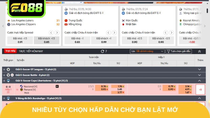 Kèo Nhà Cái Fo88 - Triển Khai Hình Thức Cá Cược Đẳng Cấp 3 Nhiều tùy chọn hấp dẫn chờ bạn lật mở
