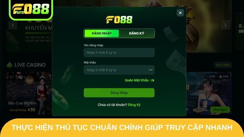 Thực hiện thủ tục chuẩn chỉnh giúp truy cập nhanh