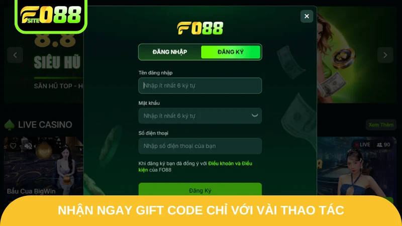 Gift Code Tân Thủ - Danh Sách Quà Hấp Dẫn Cho Người Mới 4 Nhận ngay gift code chỉ với vài thao tác
