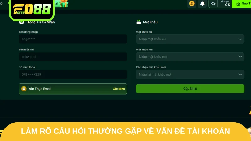 Câu Hỏi Thường Gặp Fo88 - Giải Đáp Mọi Vấn Đề 1 Làm rõ câu hỏi thường gặp về vấn đề tài khoản