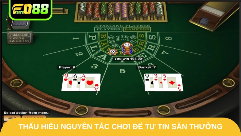 Baccarat Fo88 - Chinh Phục Bộ Môn Game Bài Xanh Chín 3 Thấu hiểu nguyên tắc chơi để tự tin săn thưởng