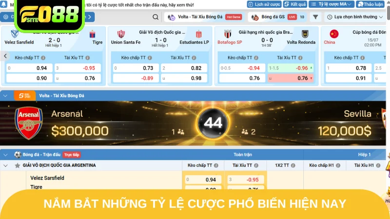 Kèo Châu Á Fo88 - Chinh Phục Cược Bóng Đá Siêu Bùng Nổ 3 Nắm bắt những tỷ lệ cược phổ biến hiện nay